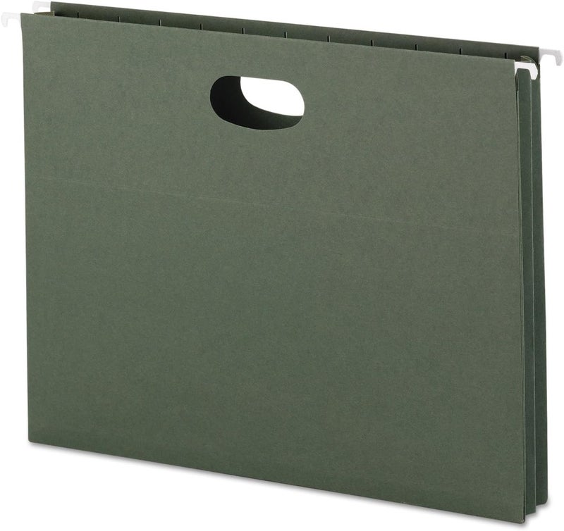 Smead Hanging File Pocket, 1-3/4" Expansion, Letter Size, Standard Green, 25 per Box (64218) - Image 1